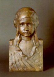 Franz Wanger "M�dchen" Bronze-Plastik 42 cm